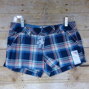 SO Navy Plaid Junior Shorts - NWT - 3